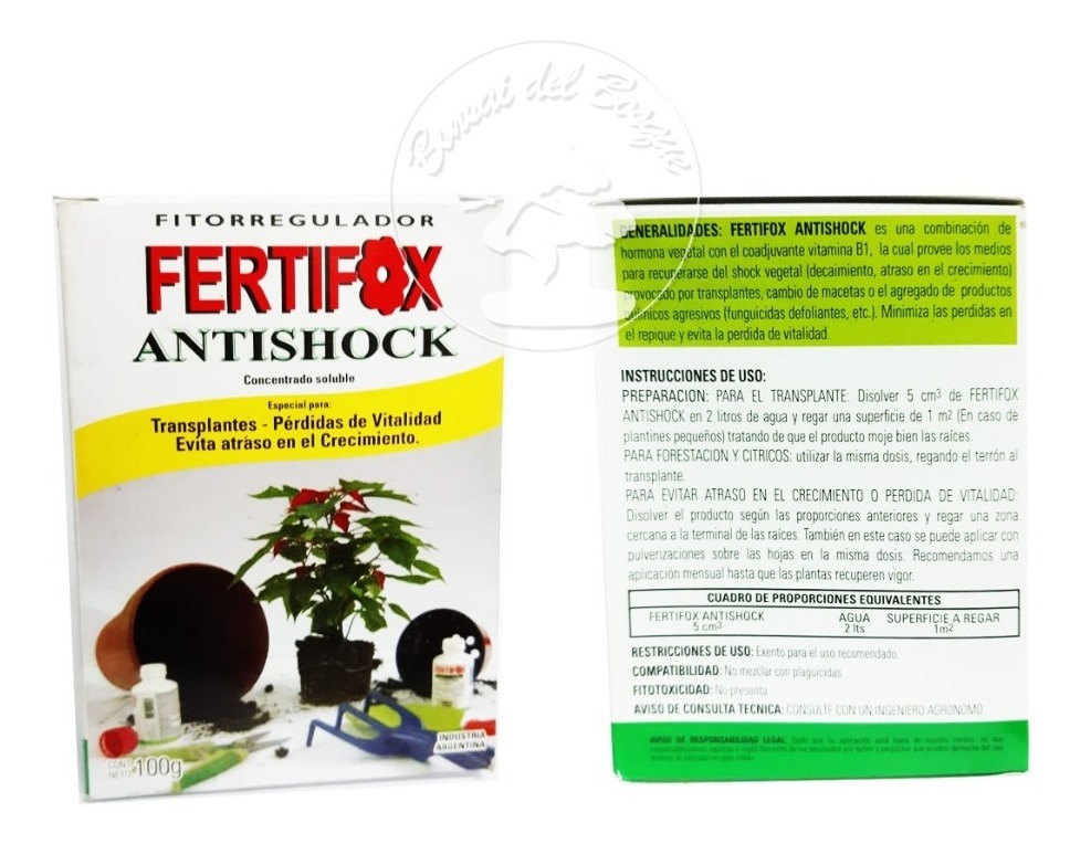 Fertifox Antishock – Fitorregulador Trasplantes Y Más X 100g – Bonsai del  Bosque