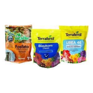 Combo Césped Terrafertil Fosfato Blaukorn Urea X 3kg